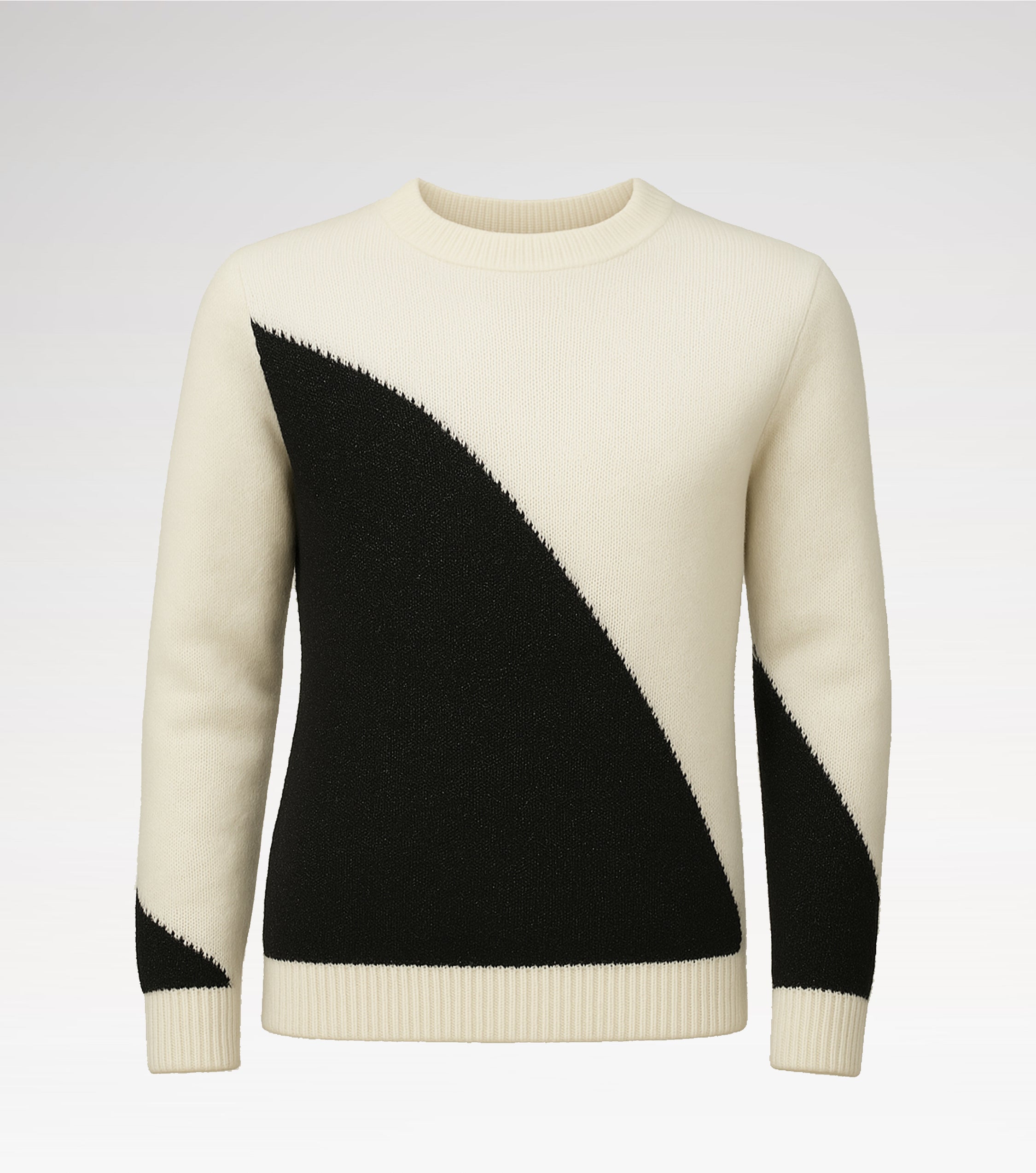 Colour-Blocked Knit Crewneck