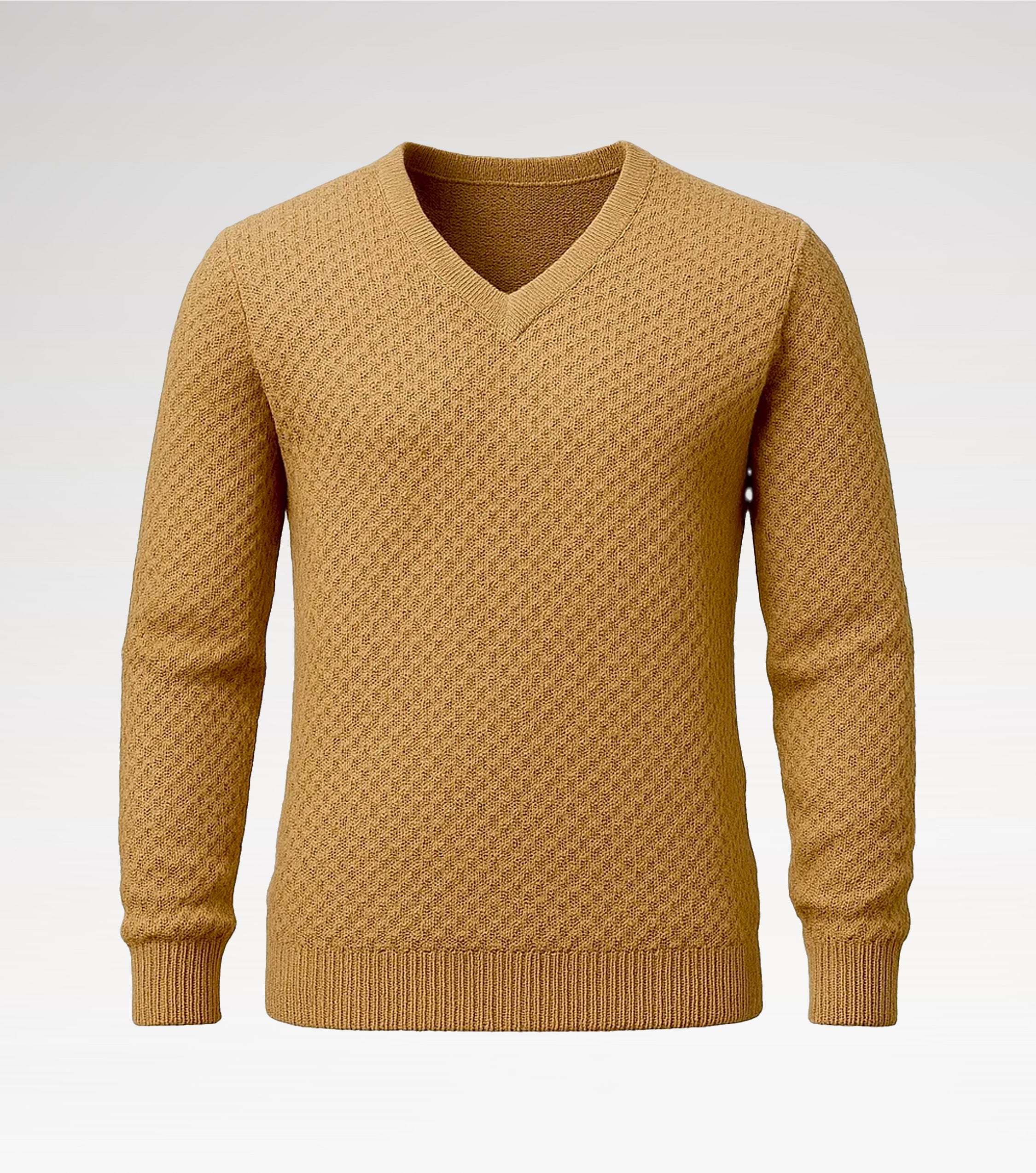 Honey Comb Pattern V-Neck