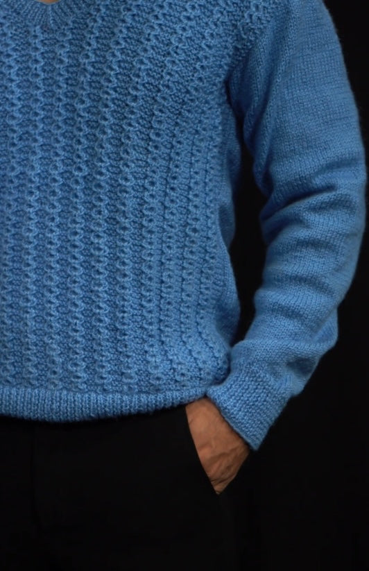 Textured Wool V-Neck