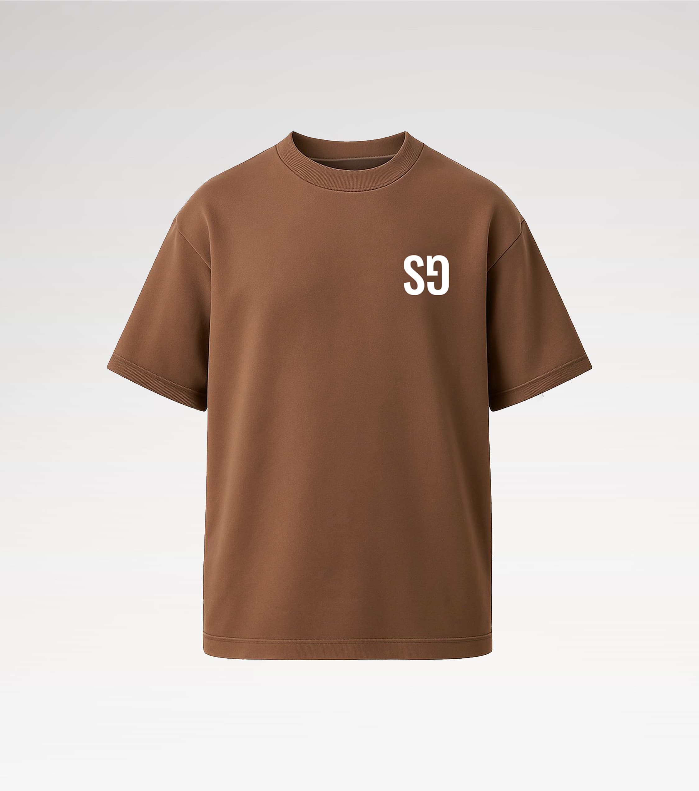 Specimen 03 · Mineral Terre d'Ombre Heavyweight Jersey with Scaled Atelier Monolith, front