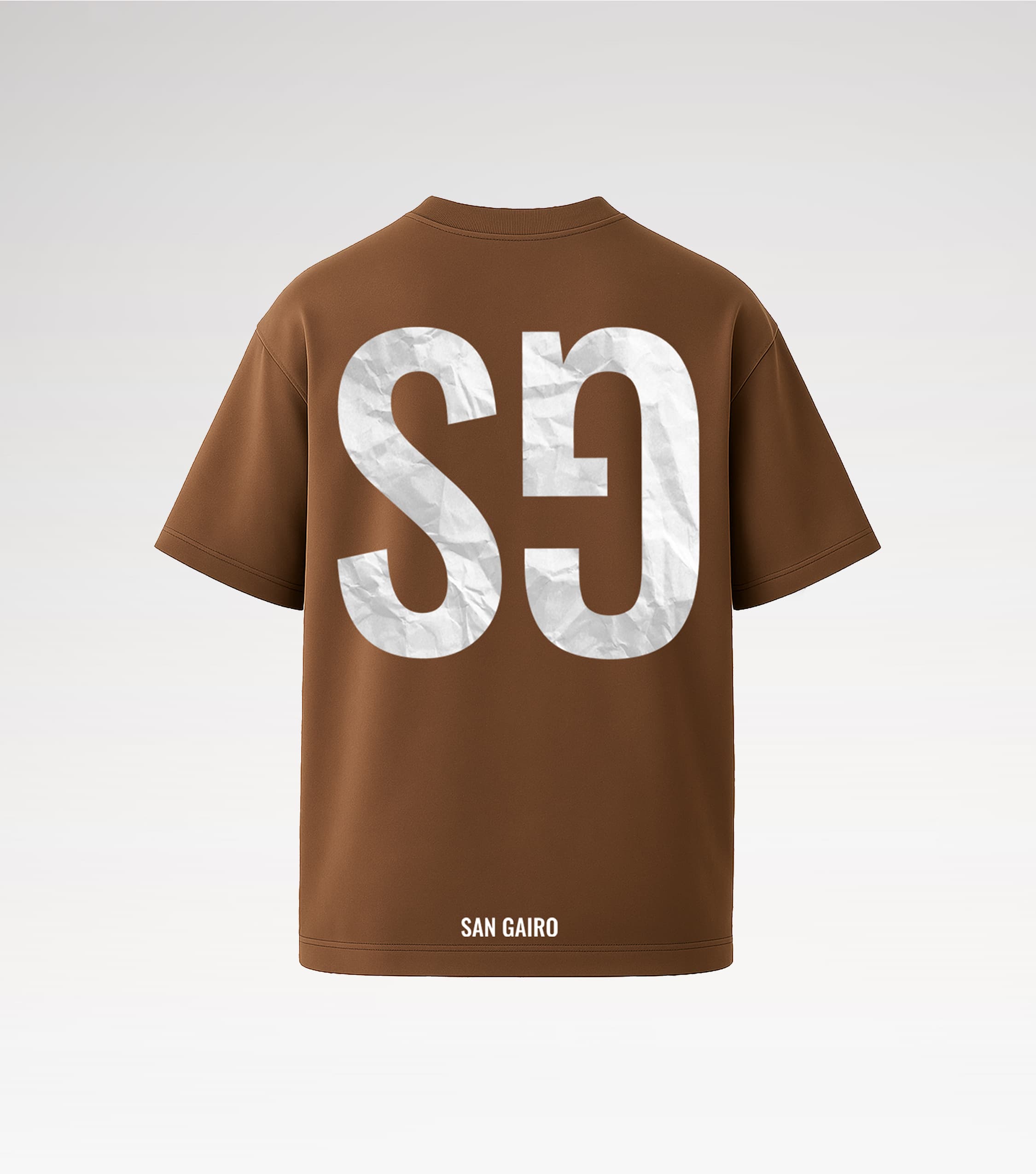 Specimen 03 · Mineral Terre d'Ombre Heavyweight Jersey with Scaled Atelier Monolith, back
